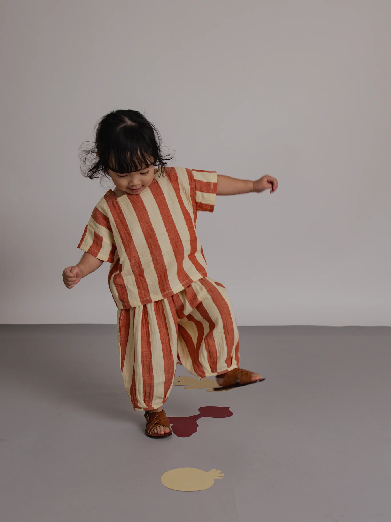 Tomato Stripes Square Neck T-Shirt - Image 2