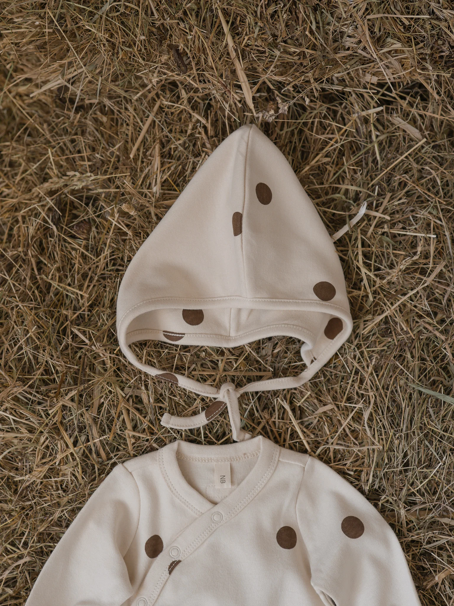 Cotton Dots Pixie Bonnet - Image 2