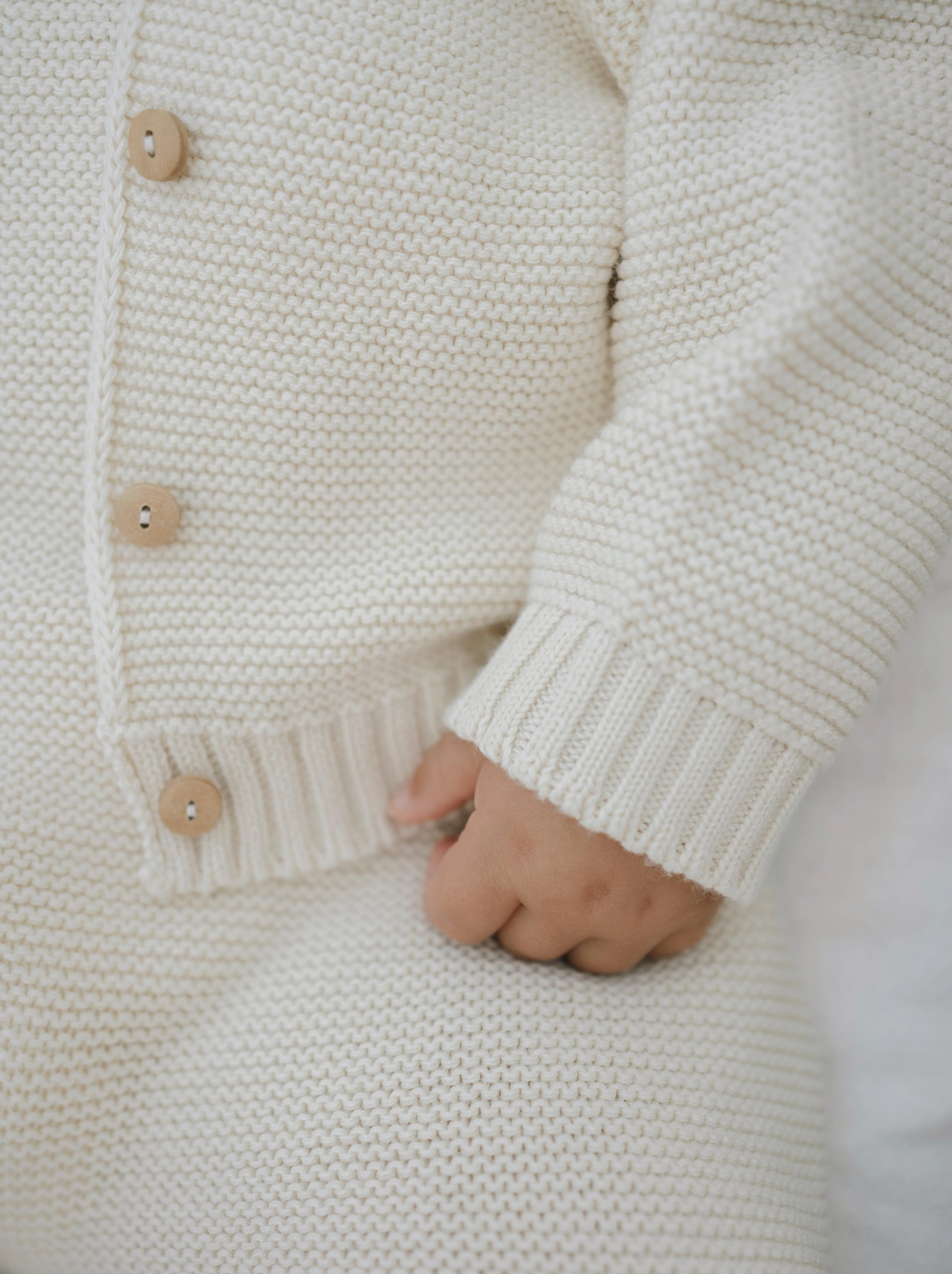 Undyed Cotton Knitted Cardigan - Image 6