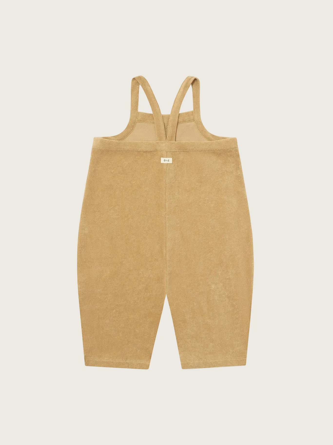 Wheat Terry Cropped Dungarees - Image 6